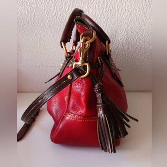 Dooney &  Bourke Stanwich red Pebbled grain leather satchel bag - Picture 3 of 13